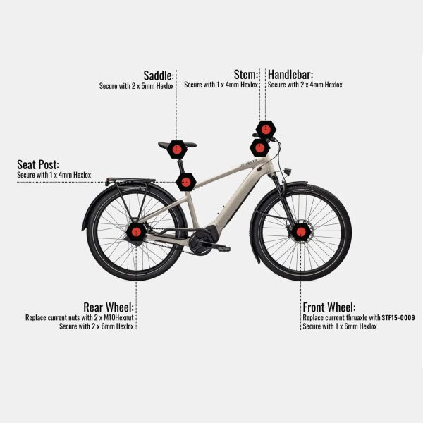 Anti-Theft Set - Specialized Vado 5.0 IGH Mode – Bild 2