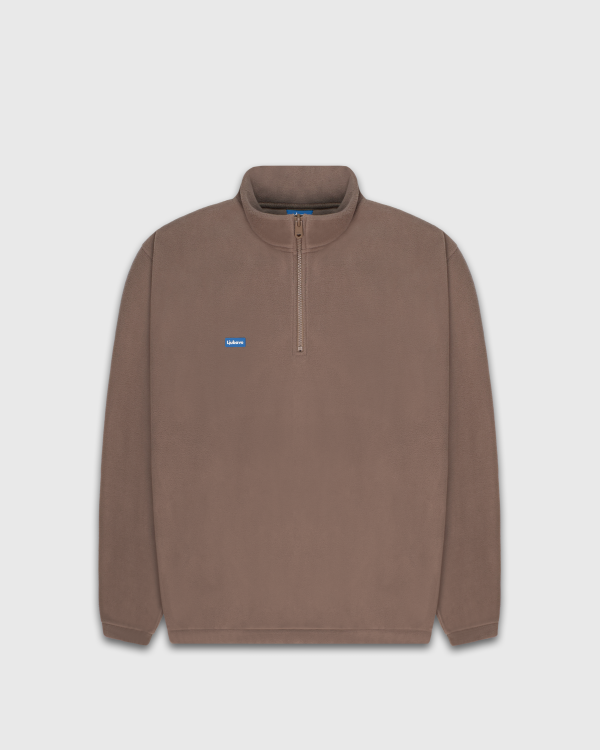 Box Logo Half-Zip Fleece Brown Rabatt