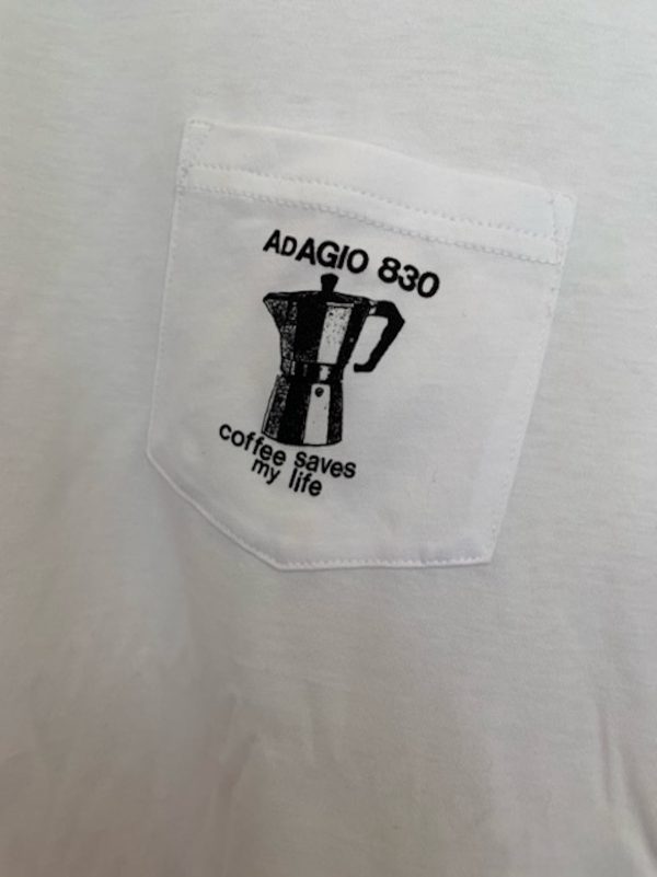 ADAGIO830 - Coffee Saves My Life POCKET PRINT T-SHIRT Angebot – Bild 2